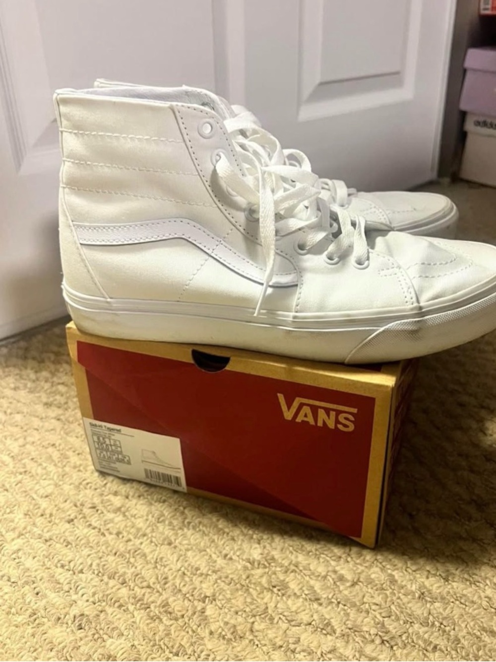 Vans All-White High-Top Skate Sneakers